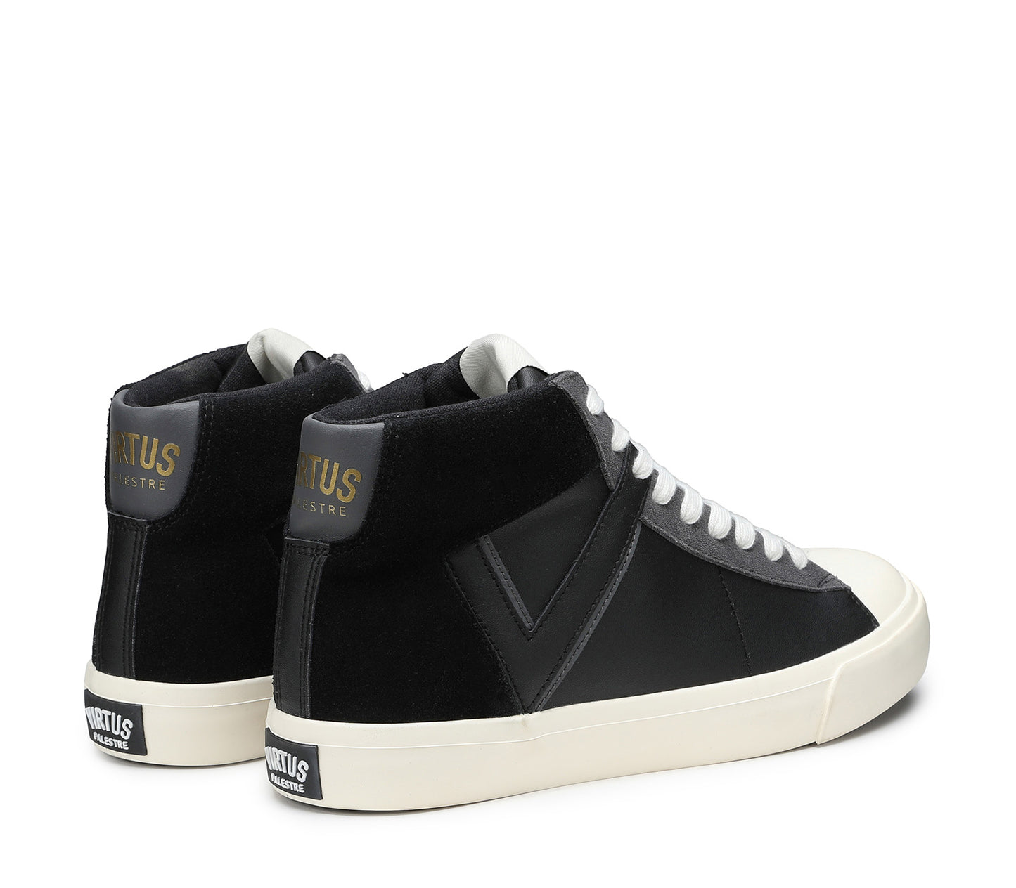 Rubby Mid Leather/suede black