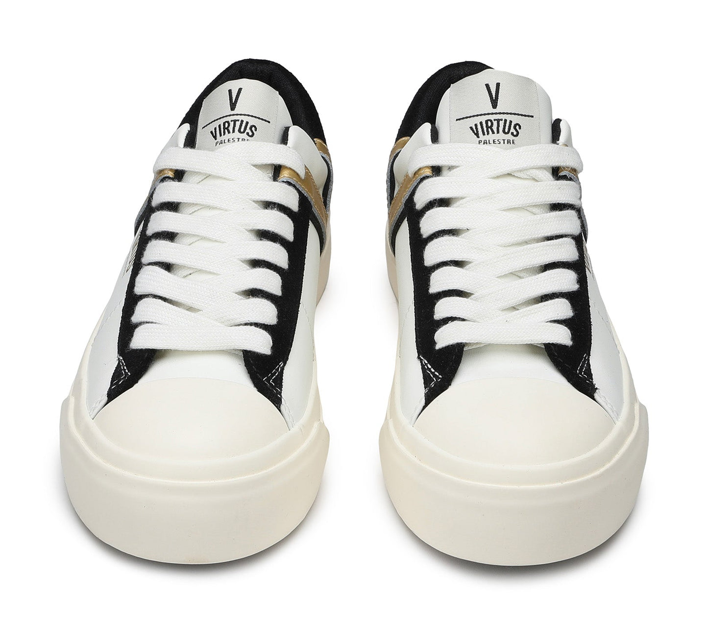 Rubby Low Leather/suede off white/black-gold