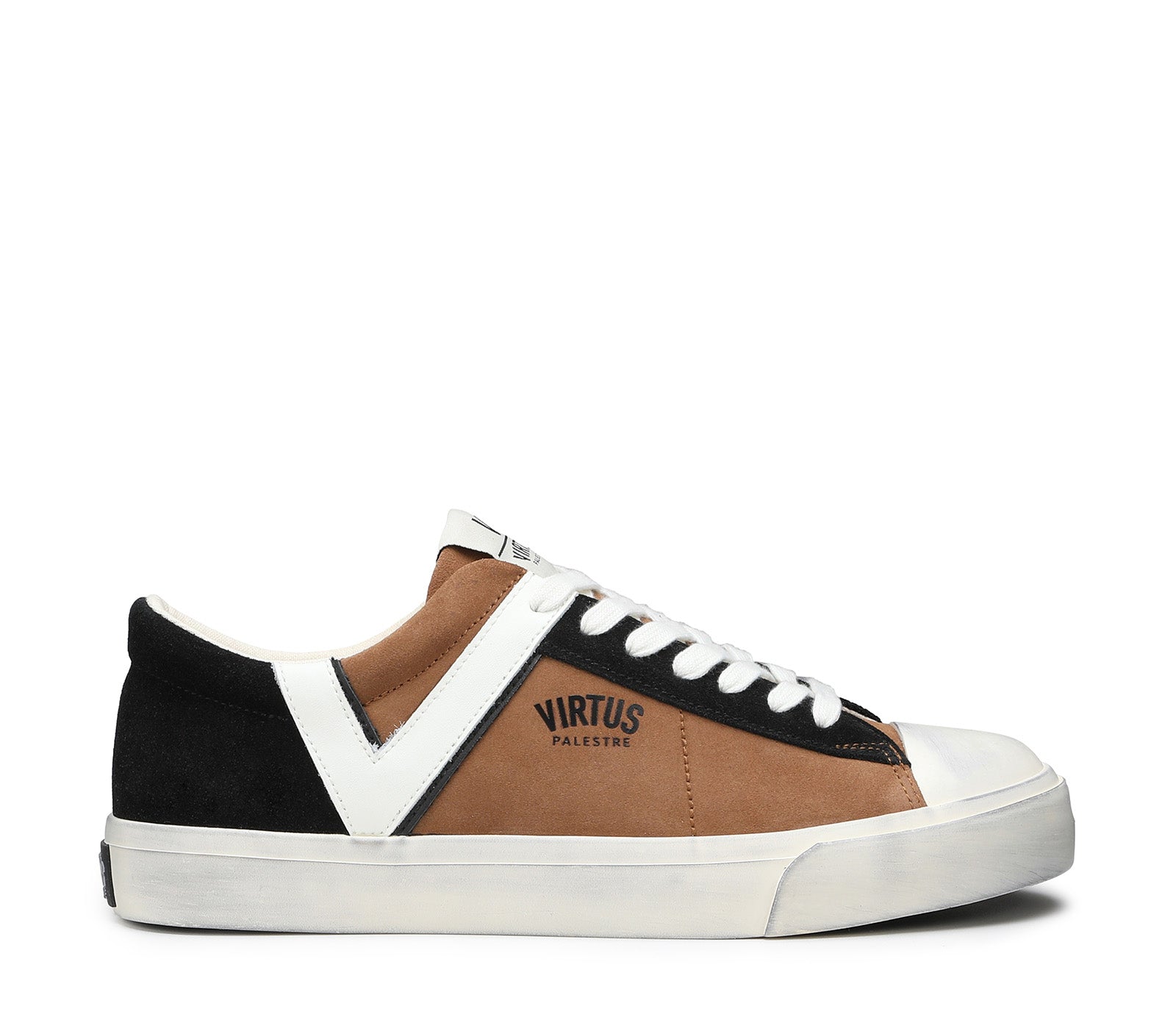 VIRTUS PALESTRE Rubby Low Suede Camel/Black