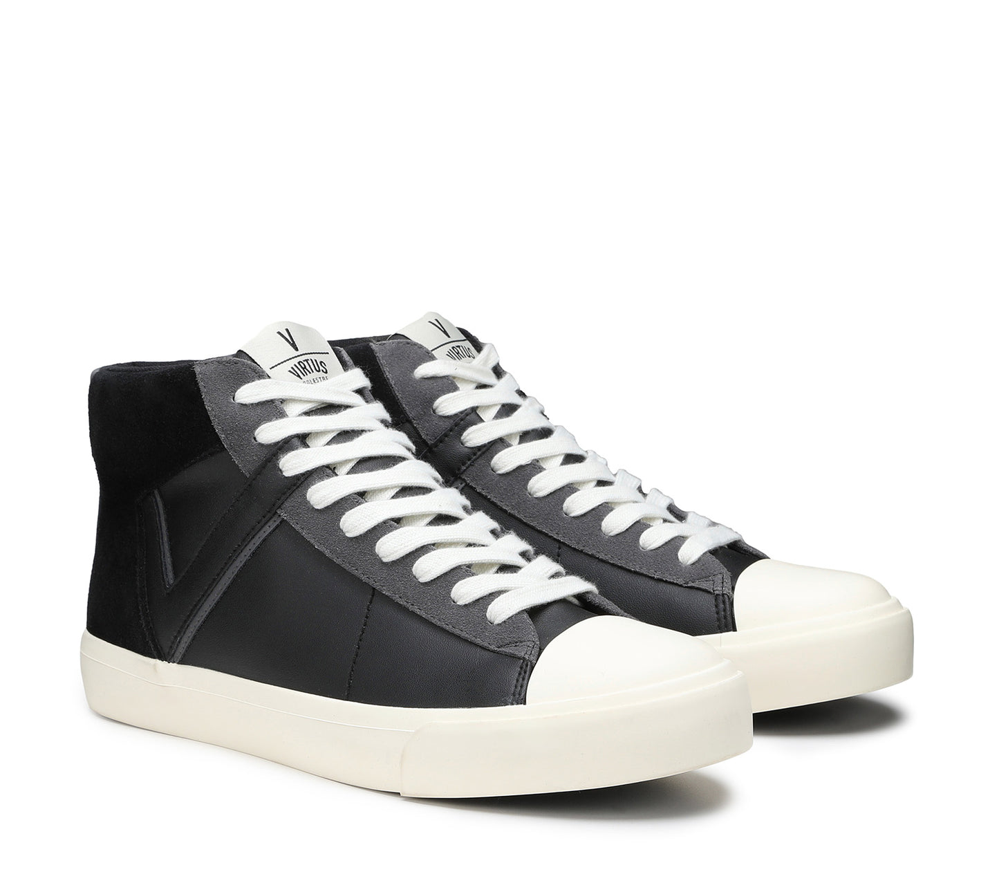 Rubby Mid Leather/suede black