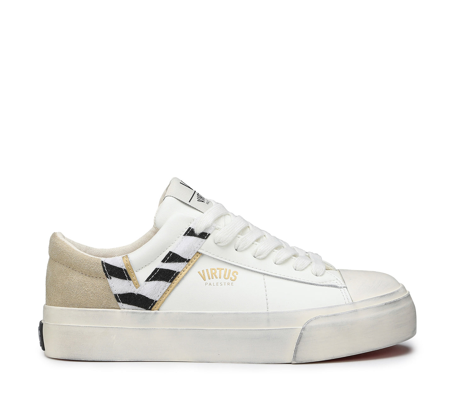 Rubby Low Leather/suede off white/sand-zebra